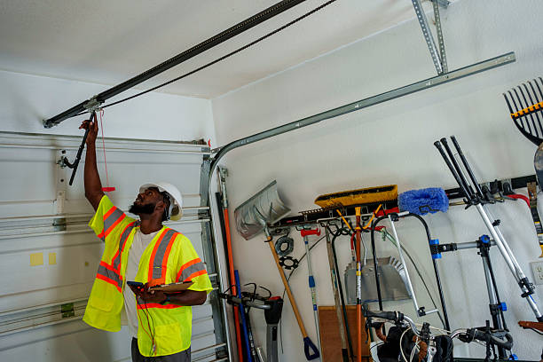 Professional Garage Door Panel Replacement technician working in Bellmore, NY